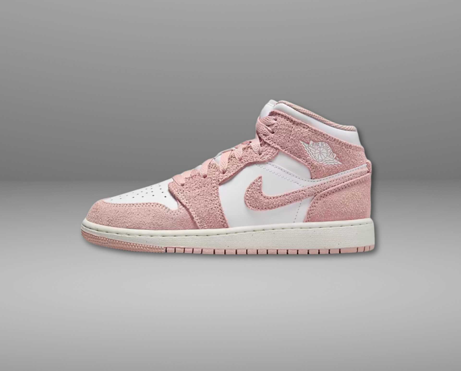 Air Jordan 1 Mid SE "Pink Suede" (GS) - snkrs83