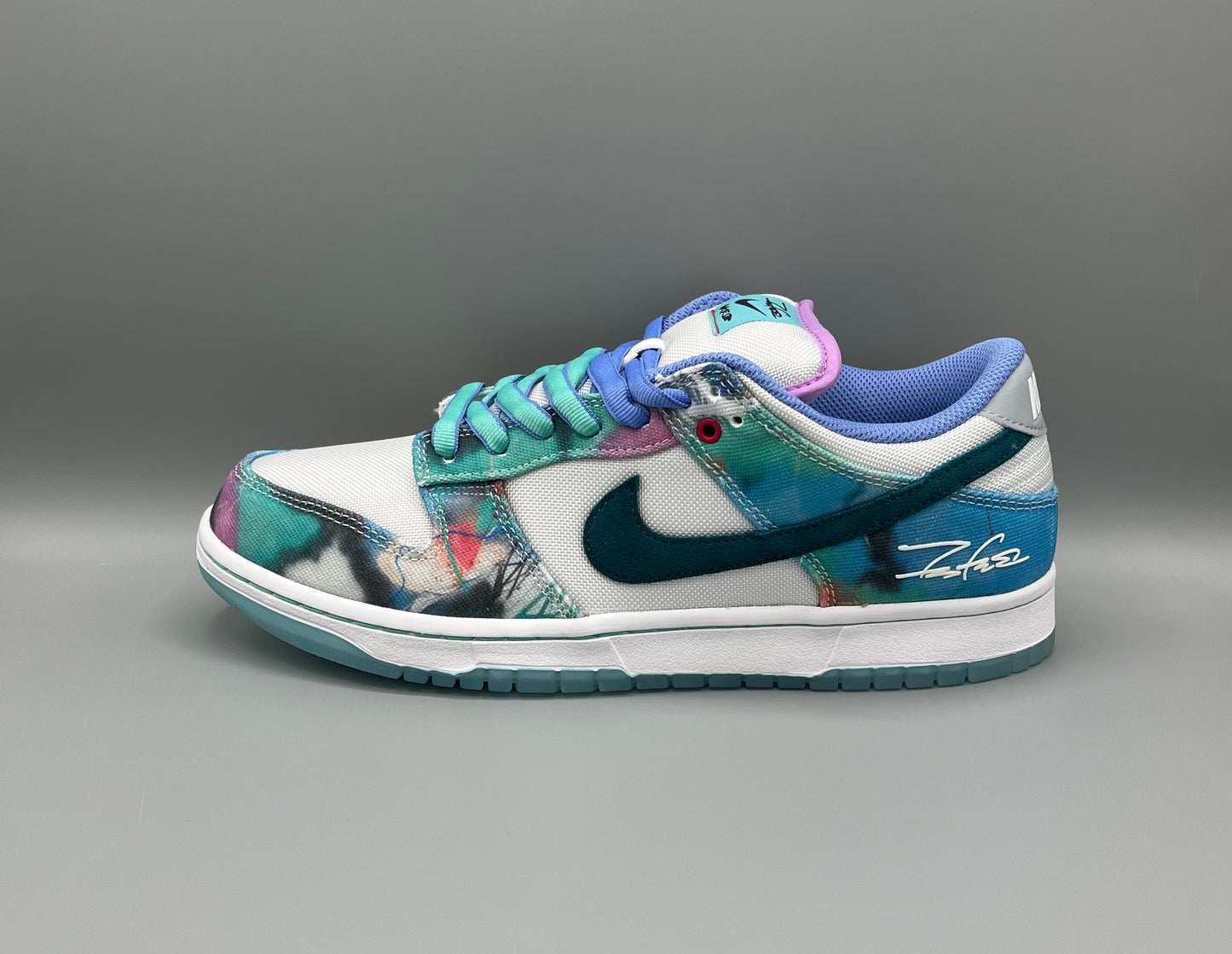 SB Dunk Low x Futura Laboratories "Bleached Aqua"