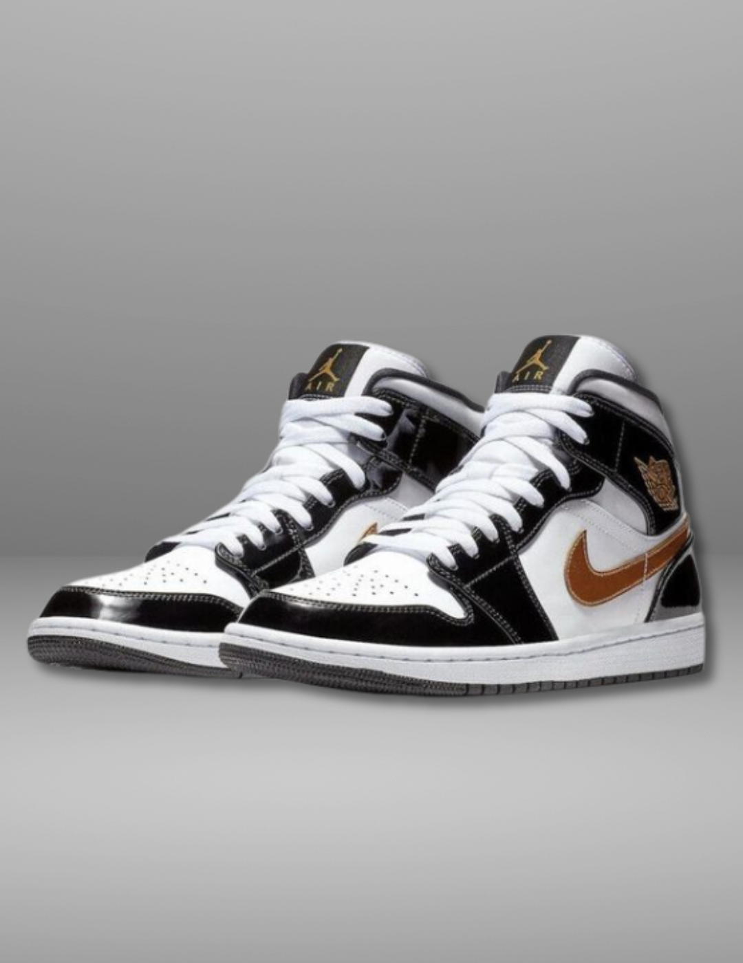 Nike air jordan 1 black and gold online