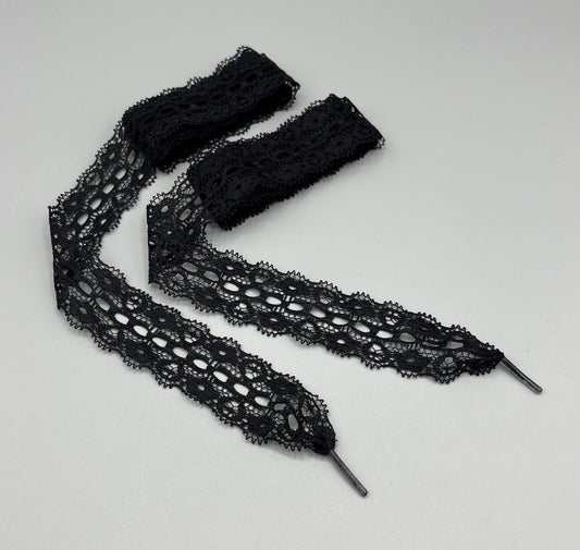 Lacet en dentelle noir pour chaussures